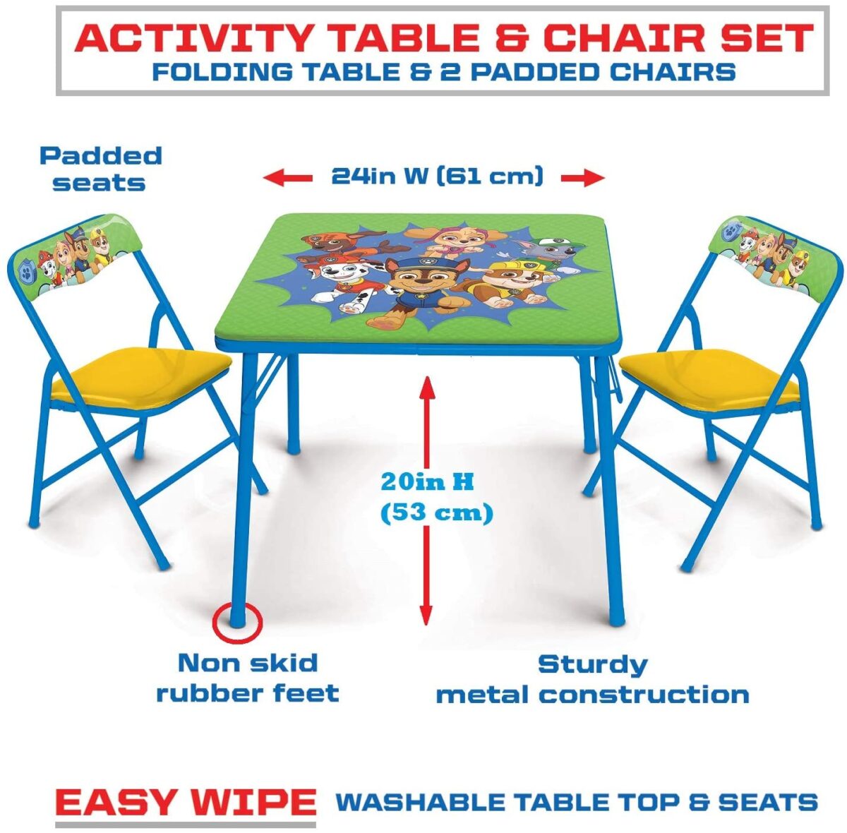 Paw Patrol Activity Table & Chairs - Image 3