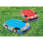 Intex 221 Inch Inflatable Racing Fun Outdoor Water Slide Track With 2 Surf Riders And Built-In Sprayer - Image 2