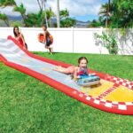 Intex 221 Inch Inflatable Racing Fun Outdoor Water Slide Track With 2 Surf Riders And Built-In Sprayer - Image 4