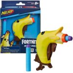 Nerf MicroShots Fortnite Micro Peely - Mini Dart-Firing Blaster and 2 Official Nerf Elite Darts