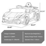 Lamborghini Aventador SV Battery Powered Sports Ride On Cars , Green - Image 7